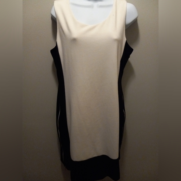 Calvin Klein Size 12 Sleeveless Color Block Sheath Dress,Lined,  Side Zippers. - Picture 1 of 7